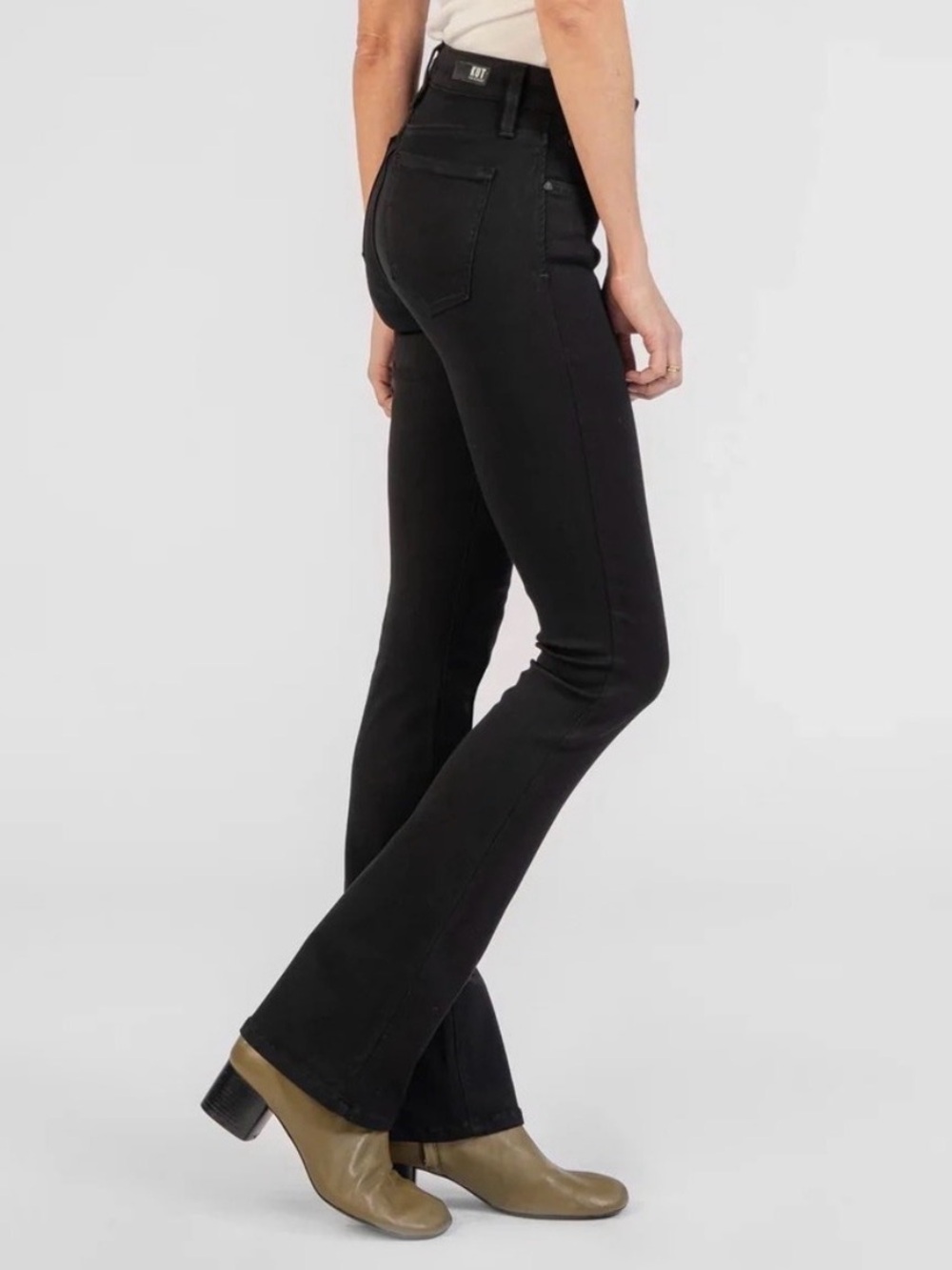 Kut from the Kloth Black High-Waist Flared Jeans